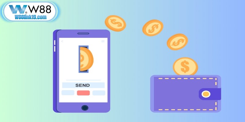 Rút Tiền W88 Trên Apps - Trải Nghiệm Nhận Thưởng Siêu Nhanh 7 Chọn phương thức và nhập thông tin rút tiền W88 theo yêu cầu